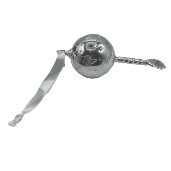 REED & BARTON Ornament Silver Plated 2019 Babys First Christmas Rattle Holiday - Picture 7 of 16
